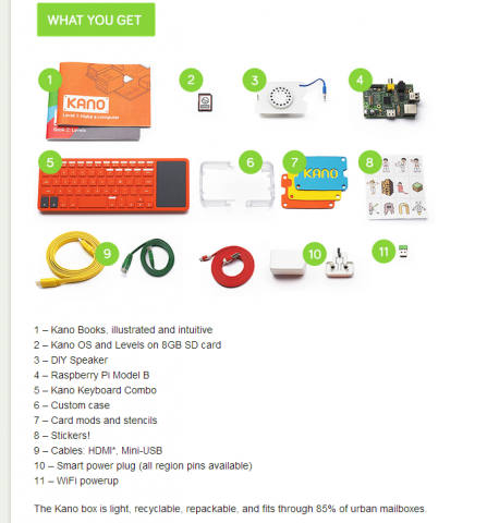 Kickstarter campaign page for Kano